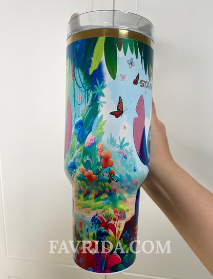 Stitch Limited Edition In-Car Insulated Cup 40 OZ with Premium Gift Box 💙